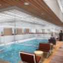 Pool concept at the new Natatorium site includes eight lap lanes and instructional/recreational space.